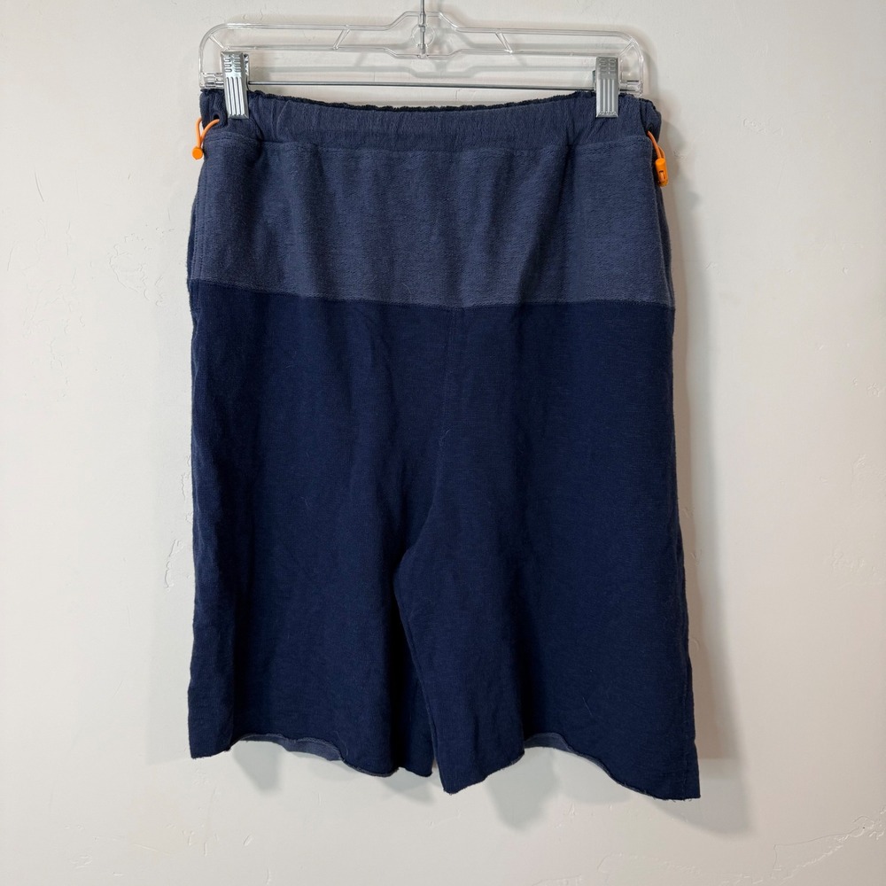 Free People Movement Womens Cutoff Shorts Small Blue Colorblock Bungee Athletic